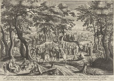 John the Baptist Preaching to the Crowd by Hendrick Hondius (I)