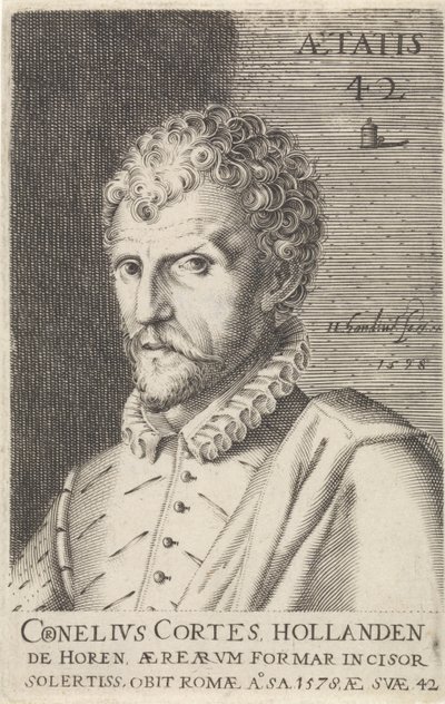 Portrait of Cornelis Cort by Hendrick Hondius (I)
