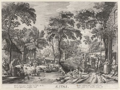 Summer, a Company by a Lake (Aestas) (The Four Seasons series) by Hendrick Hondius (I)