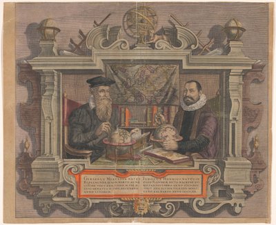 Portrait of Jodocus Hondius and Gerard Mercator by Hendrick Hondius (rejected attribution)