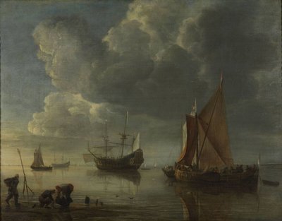 A calm sea by Hendrick Jacobsz. Dubbels