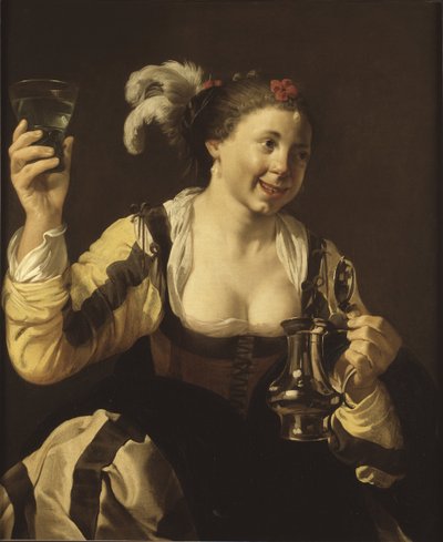 A Girl Holding a Glass (Taste. From the Series 