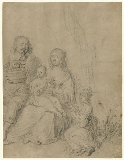 Family Group Consisting of a Parent Couple and Two Daughters by Hendrick Martensz. Sorgh (attributed to)