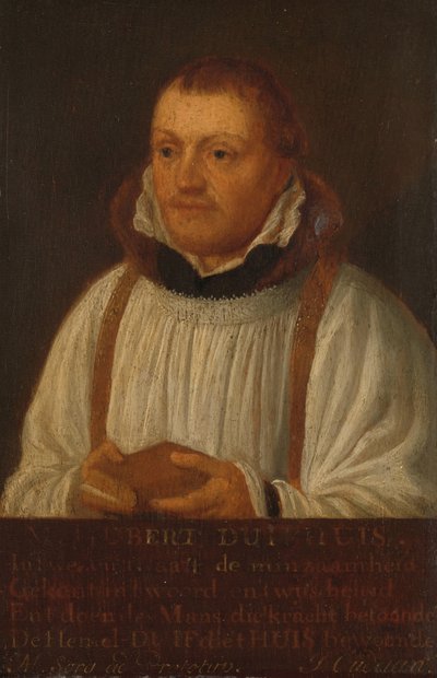 Portrait of Huybert Duyfhuys (c. 1515-81), Pastor of the Church of St James, Utrecht by Hendrick Martensz. Sorgh