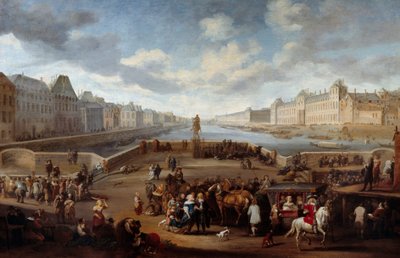 View of Paris with the Louvre by Hendrick Mommers