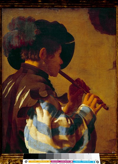 Man Playing Flute by Hendrick ter Brugghen
