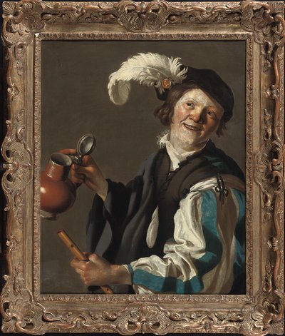 A Boy Holding a Flute and Jug by Hendrick Jansz Terbrugghen