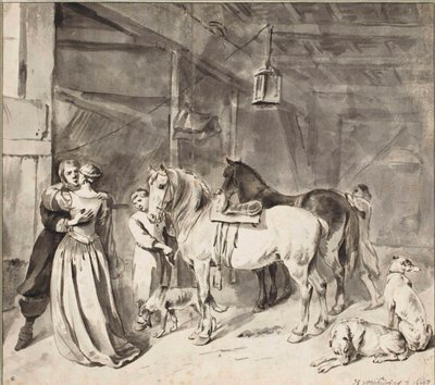 A Cavalier Bidding Farewell to a Lady by Hendrick Verschuring