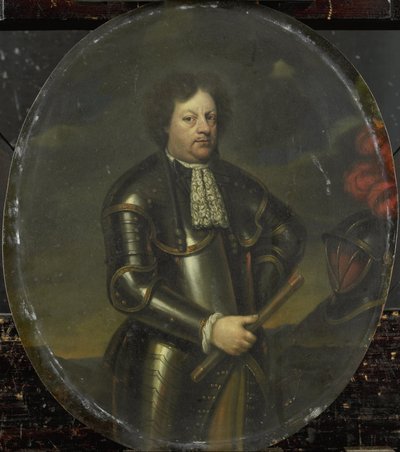 Portrait of Major-General Hans Willem, Baron van Aylva, called The Formidable General by Hendrick de Valk