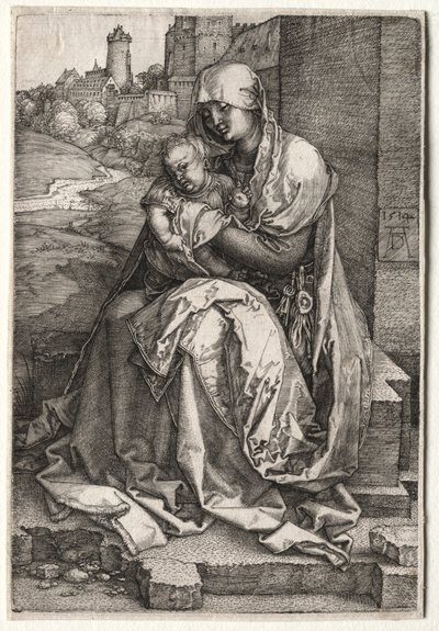 The Virgin and Child Seated by the Wall by Hendrick ter Brugghen