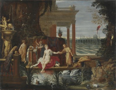 Bathsheba in the Bath Receiving the Letter from King David, c.1600 by Hendrick van Balen