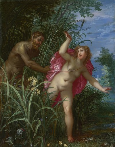 Pan Pursuing the Nymph Syrinx. Probably after 1615 by Hendrick van Balen