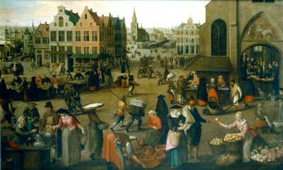 View of a Market Place by Hendrick van Steenwijck the Elder