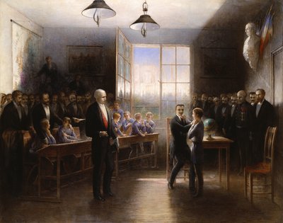 Visit of President Felix Faure (1841-99) to the Institution Nationale des Sourds-Muets, 1887 by Hendrieus Jacobus Burgers