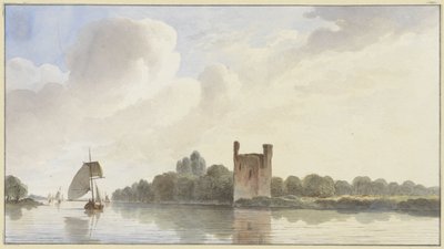 Ruins of Huis te Merwede near Dordrecht on the Maas by Hendrik Abraham Klinkhamer