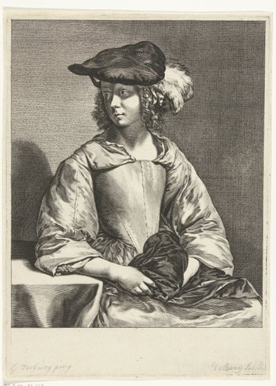 Young Woman with Beret by Hendrik Bary