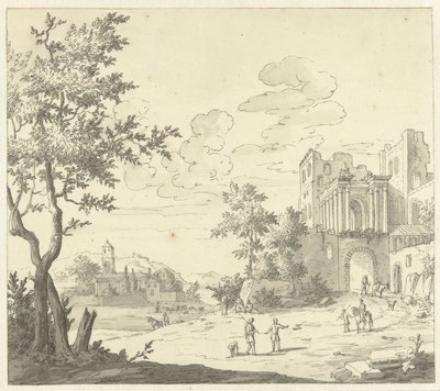 Italian Scene with Ruin by Hendrik Carré (II)