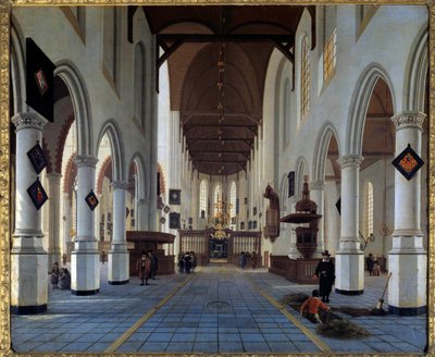 Church Interior View (Oudekerk in Delft?) by Hendrik Cornelisz. van Vliet