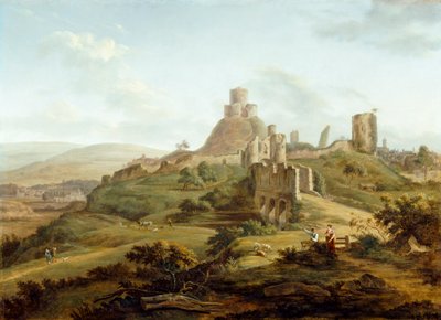 View of Launceston Castle from the South by Hendrik Frans de Cort