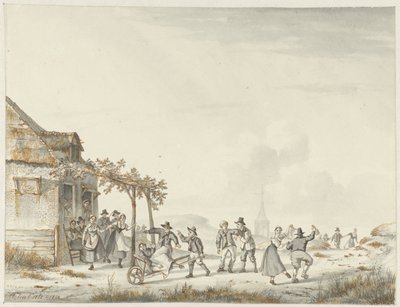 Village Festival at an Inn by the Dunes by Hendrik Gerrit ten Cate