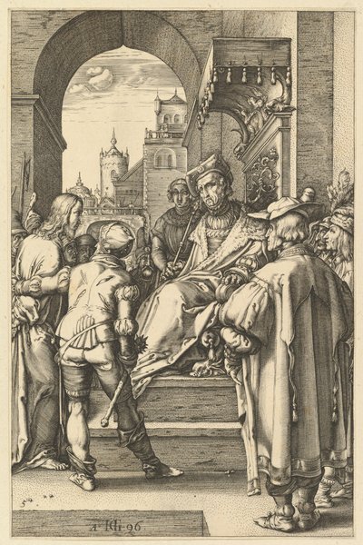 Christ before Pilate, from The Passion of Christ, 1596 by Hendrik Goltzius