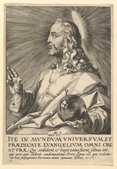 Christ, from Christ, the Apostles and St. Paul with the Creed by Hendrik Goltzius
