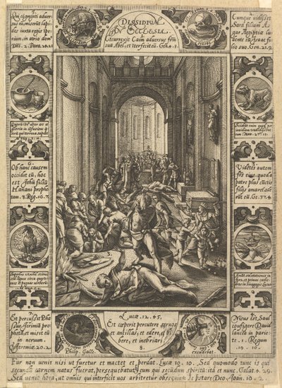 Dissension in the Church by Hendrik Goltzius
