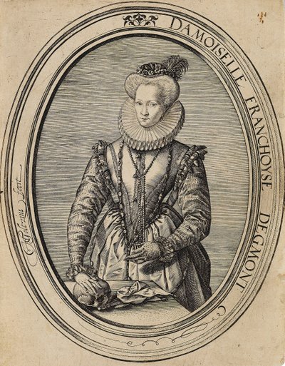 Françoise of Luxembourg, Countess of Gavre, Dame de Fiennes 1495-1557, 1580 by Hendrik Goltzius
