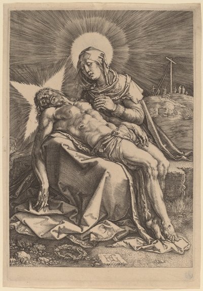 Pietà (The Sorrowing Virgin with the Dead Christ in Her Lap) by Hendrik Goltzius