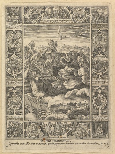 Punitio Malorum, from Allegories of the Christian Faith, from Christian and Profane Allegories by Hendrik Goltzius