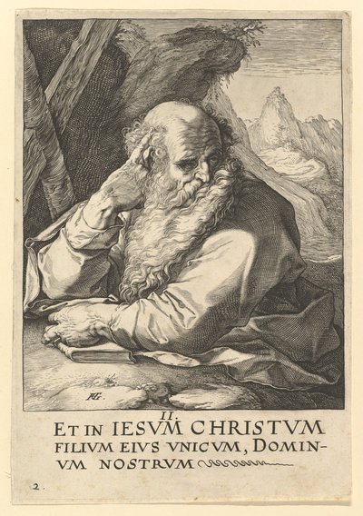 St. Andrew, from Christ, the Apostles and St. Paul with the Creed by Hendrik Goltzius