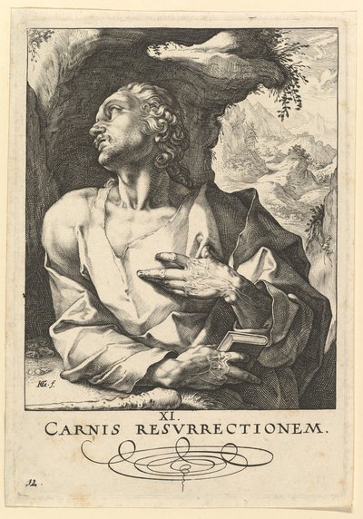 St. Jude Thaddaeus, from Christ, the Apostles and St. Paul with the Creed, ca. 1589 by Hendrik Goltzius