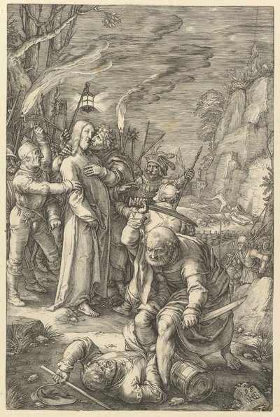 The Betrayal of Christ, from The Passion of Christ, 1598 by Hendrik Goltzius