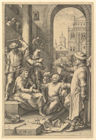 The Crowning with Thorns, from The Passion of Christ by Hendrik Goltzius