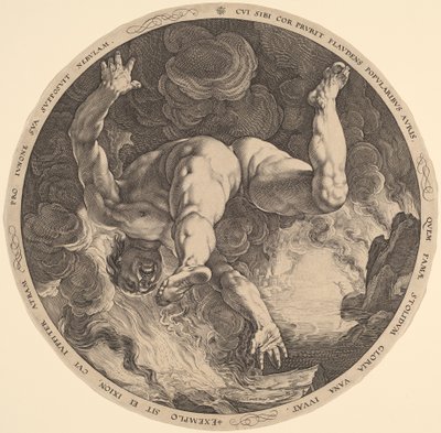 Ixion by Hendrik Goltzius, after Cornelis Cornelisz van Haarlem