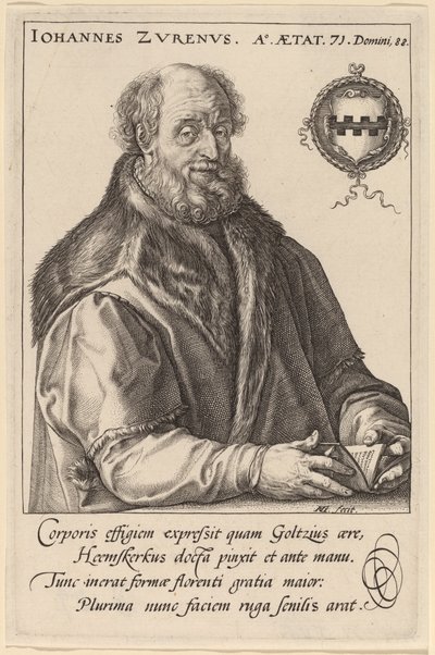 Johannes Zurenus (Jan van Zuren) by Hendrik Goltzius after Maerten van Heemskerck