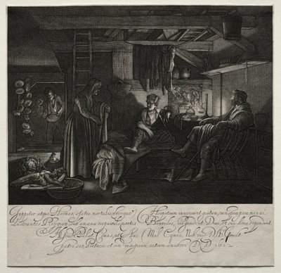 Jupiter and Mercury at the House of Philemon and Baucis by Hendrik Goudt