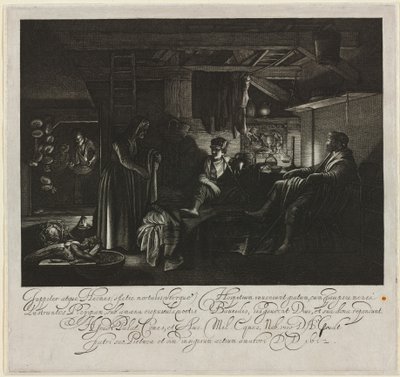 Jupiter and Mercury in the House of Philemon and Baucis by Hendrik Goudt after Adam Elsheimer