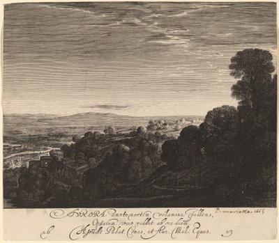 Landscape at Dawn: Aurora by Hendrik Goudt after Adam Elsheimer