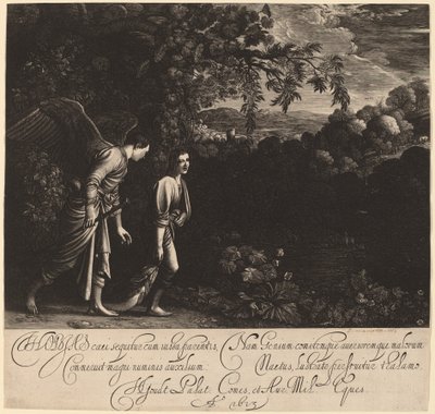 Tobias and the Angel (The Large Tobias) by Hendrik Goudt after Adam Elsheimer