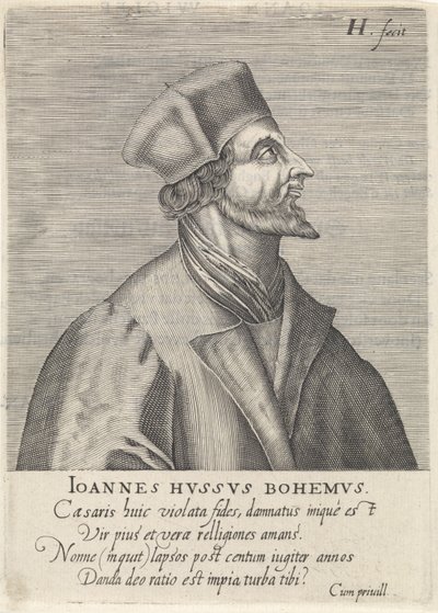 Portrait of John Hus by Hendrik Hondius the Elder