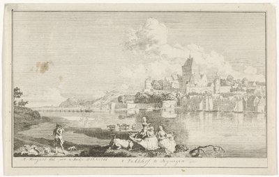 View of the Valkhof in Nijmegen by Hendrik Hoogers