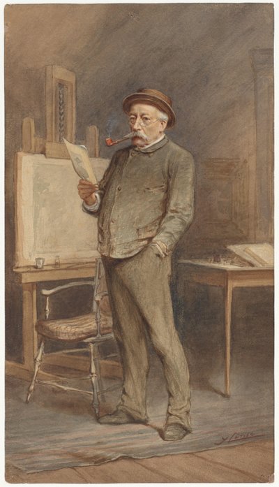 Portrait of Charles Rochussen in His Studio by Hendrik Jan Carel Linse