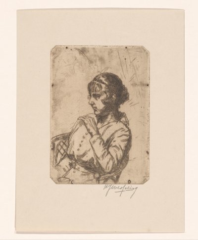 Woman in a Chair by Hendrik Jan Wesseling (signed by artist)