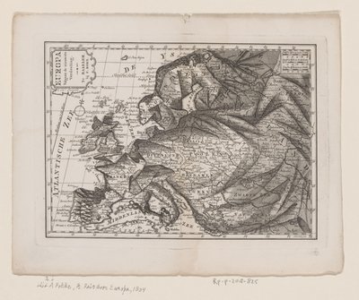 Map of Europe as a Queen by Hendrik Kloekhoff