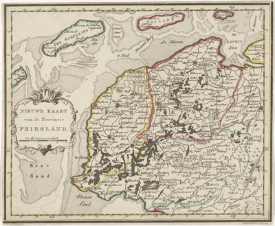 Map of Friesland by Hendrik Kloekhoff