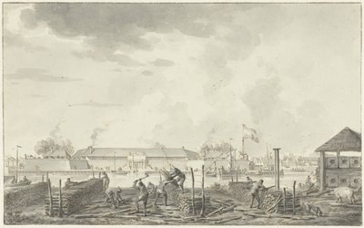 The Castle at Batavia, Seen from the Houtkrap by Hendrik Kobell