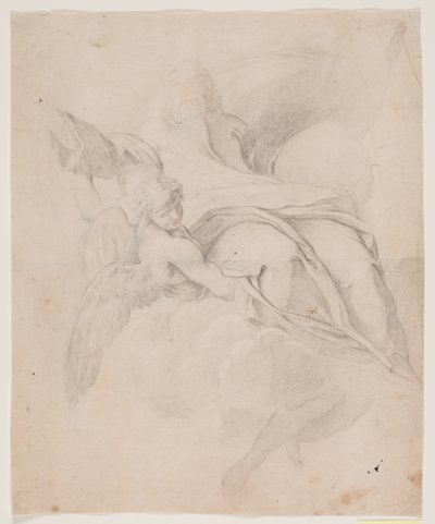 God the Father and the Globe, Carried by Angels by Hendrik Krock
