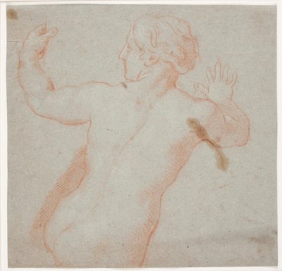Nude Woman with Outstretched Arms, Seen from the Back (A Fleeing Nymph) by Hendrik Krock