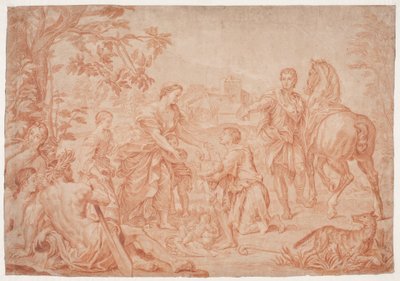 Romulus and Remus. (Livy I, 4). Study after Carlo Maratti